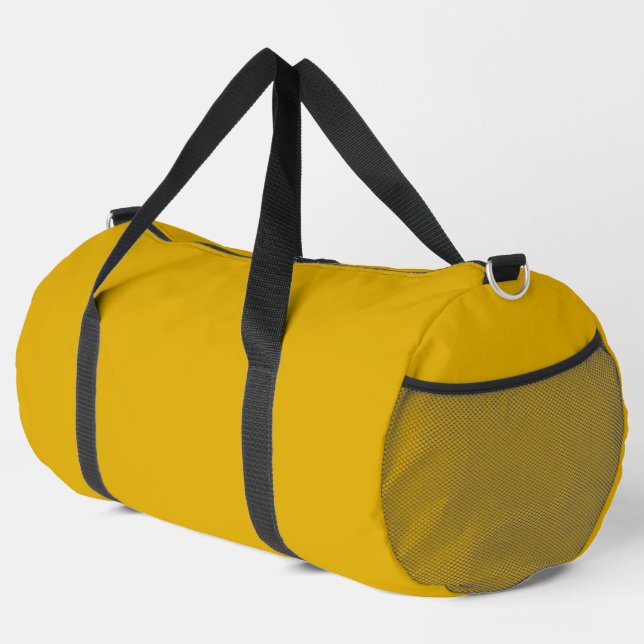 Mustard Yellow Solid Color Duffle Bag (Rechte Ecke)