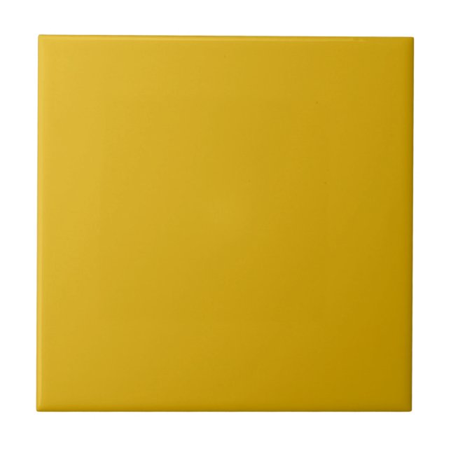 Mustard Yellow Solid Color Fliese (Vorderseite)