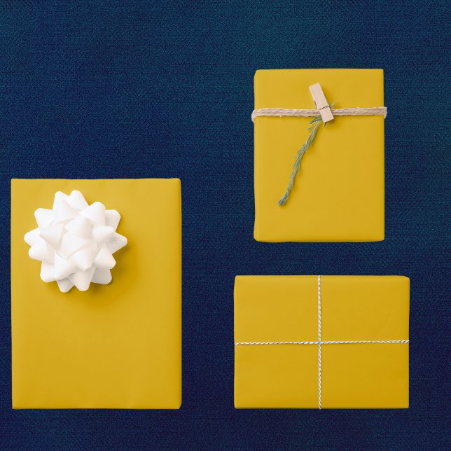 Mustard Yellow Solid Color Geschenkpapier Set (Von Creator hochgeladen)