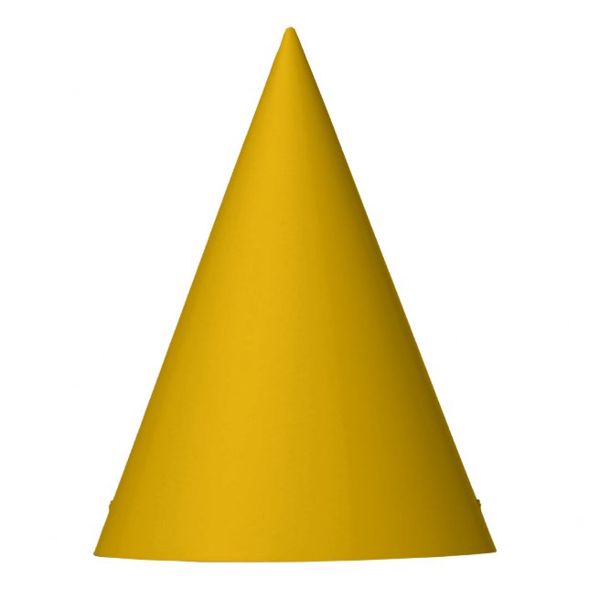 Mustard Yellow Solid Color Partyhütchen (Vorderseite)
