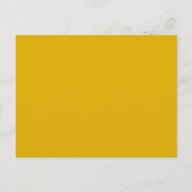 Mustard Yellow Solid Color Postkarte (Vorderseite)
