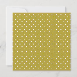 Mustard yellow white polka dots pattern Dankeskarte