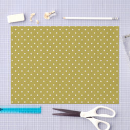 Mustard yellow white polka dots pattern Seidenpapier