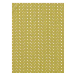Mustard yellow white polka dots pattern Tischdecke