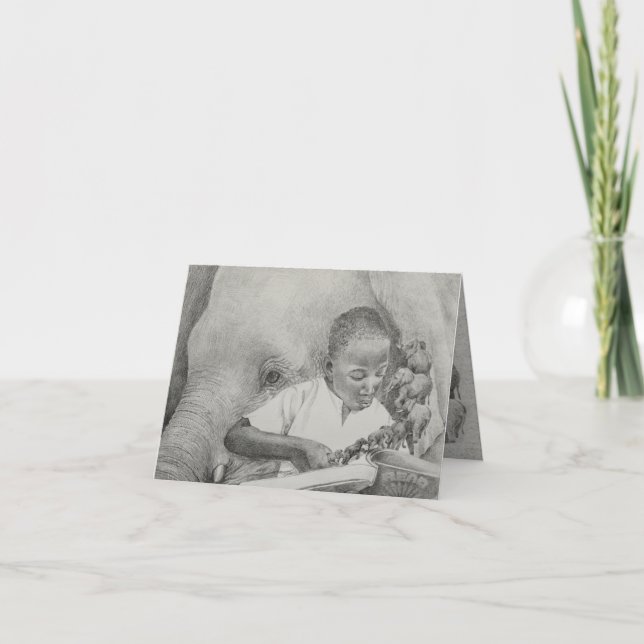 MUSTARDSAATEN WACHSEN - NOTE CARD VON KATHY MORROW DANKESKARTE (Vorderseite)