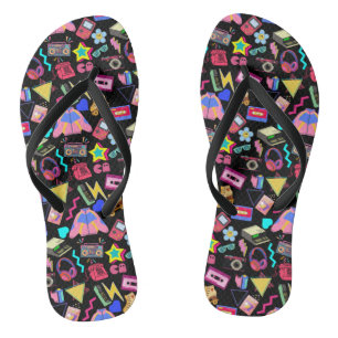 Muster 01.w der Vintagen 80er Jahre Flip Flops
