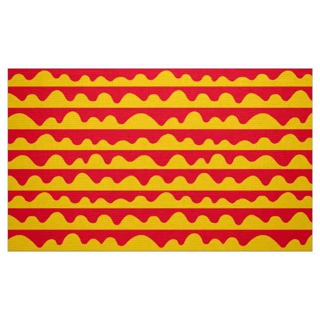 Muster 020815 - Gelb und Rot Stoff (Fat Quarter (45,7 x 55,9 cm))