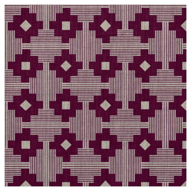 Muster 061214 - White on Deep Red 660036 Stoff (Muster)