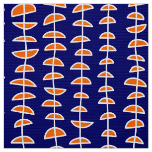 Muster 080515 - Weiß und Orange auf der DP-Marine Stoff