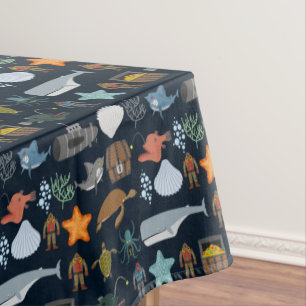 Muster 1 der Meeresbewohner Tischdecke