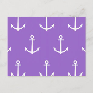 Muster 1 für lila und weiße Anker Postkarte