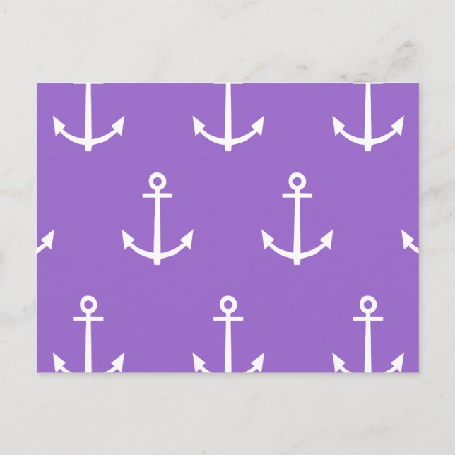 Muster 1 für lila und weiße Anker Postkarte (Vorderseite)