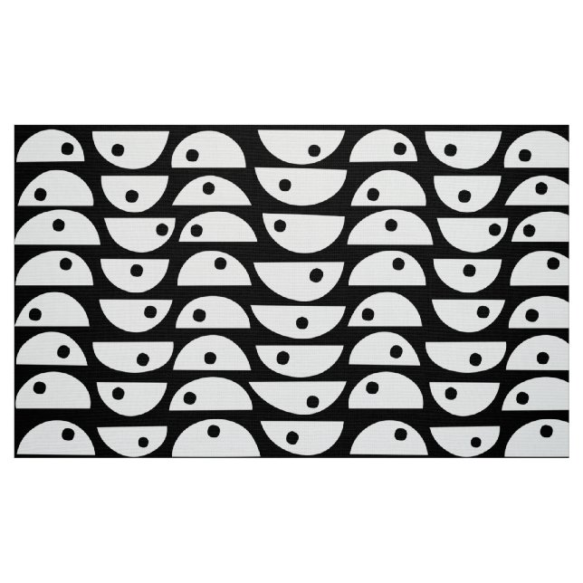 Muster 20816 - Weiß auf Schwarz Stoff (Fat Quarter (45,7 x 55,9 cm))