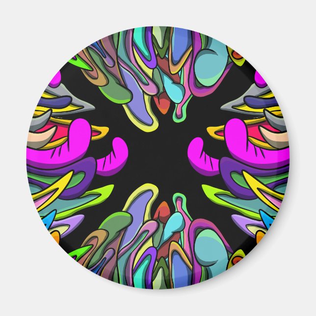 Muster 243X2, runder Rahmen Magnet (Vorne)