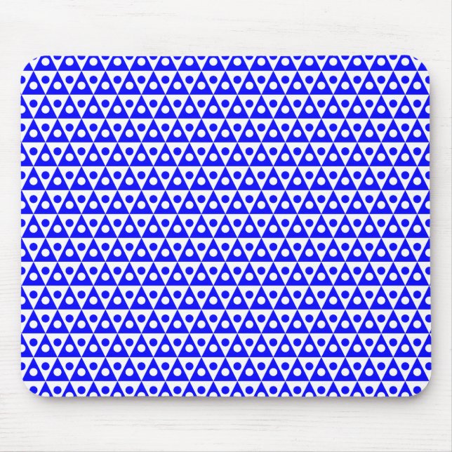 Muster 260514 - Blau auf Weiß Mousepad (Vorne)