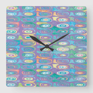 Muster 2 quadratische wanduhr
