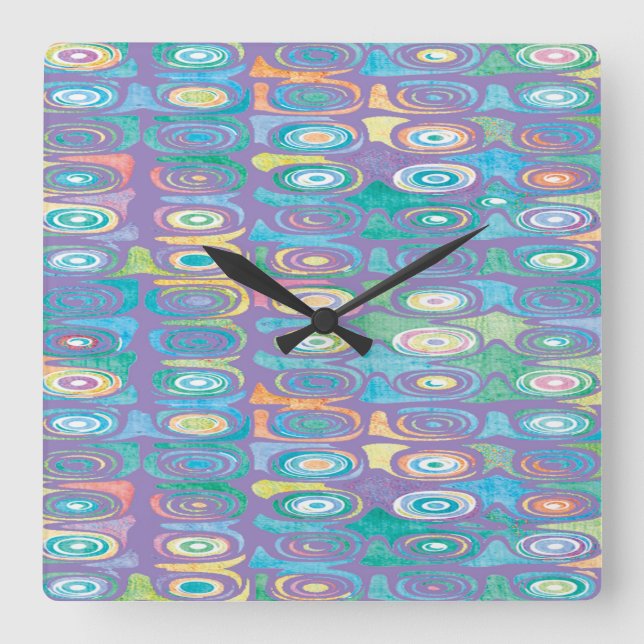 Muster 2 quadratische wanduhr (Vorderseite)