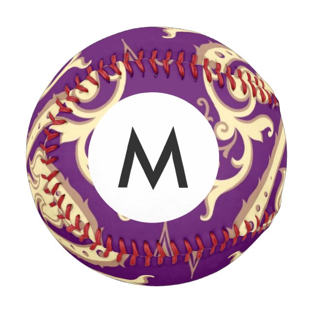 Muster 4 für Monogramm-Damast Baseball (Vorderseite Links)