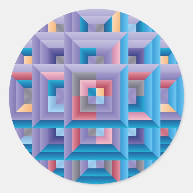 Muster 4 runder aufkleber (Vorderseite)