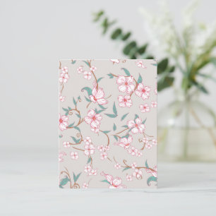 Muster 6 der Creepe-Blume Postkarte