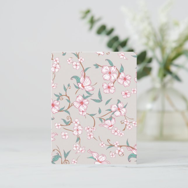 Muster 6 der Creepe-Blume Postkarte (Stehend Vorderseite)