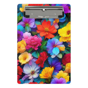 Muster-75647 für mehrfarbige Blume Mini Klemmbrett
