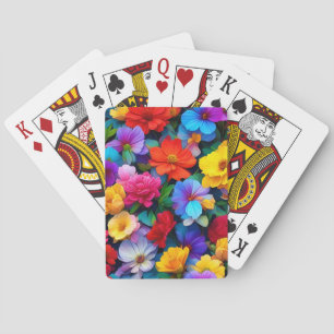 Muster-75647 für mehrfarbige Blume Spielkarten