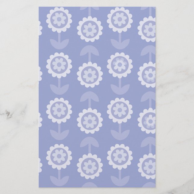 Muster Abstrakt Art lila Blume Briefpapier (Vorderseite)