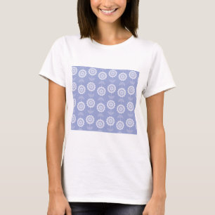 Muster Abstrakt Art lila Blume T-Shirt
