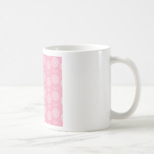 Muster Abstrakt Art Pink Floral Blume Kaffeetasse