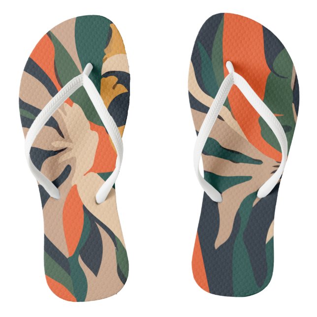 Muster Abstrakt Hawaiisch Flip Flops (Fußbett)