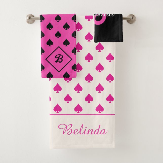 Muster Ace Extravagante Mit Monogramm Bezeichnung Badhandtuch Set (Insitu)