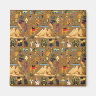 Muster altertümliches ägyptisches Hieroglyphiksymb Magnet