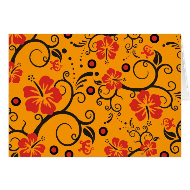 Muster ARTs - Hibiskus-Dekoration | orange (Vorderseite (Horizontal))