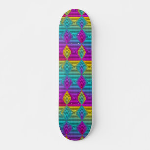 Muster ARTs - Streifen 3D farbig 21 Skateboard