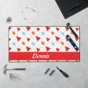 Muster auf weiß schreibtischunterlage