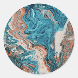 Muster-Aufkleber : Kunstdesign mit anderen Farben Runder Aufkleber