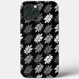 Muster aus älteren Blättern in Schwarz, Weiß und G Case-Mate iPhone Hülle