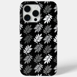 Muster aus älteren Blättern in Schwarz, Weiß und G Case-Mate iPhone Hülle