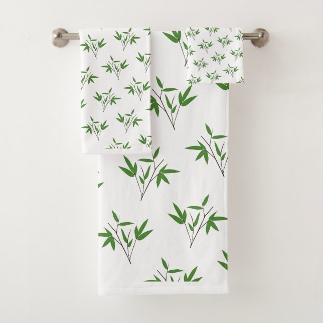 Muster aus Bambuszweigen Badhandtuch Set (Insitu)