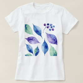 Muster aus Blättern und Beeren T-Shirt