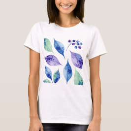 Muster aus Blättern und Beeren T-Shirt