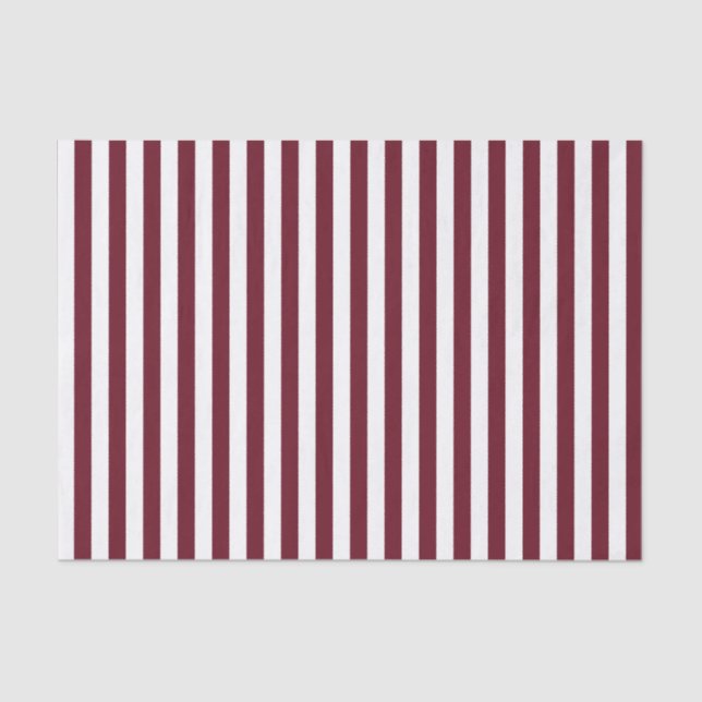 Muster aus Burgund und weißen Streifen Seidenpapier (Vorderseite)