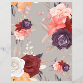 Muster aus farbenfrohen Blumen einschließlich Rose Flyer