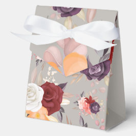 Muster aus farbenfrohen Blumen einschließlich Rose Geschenkschachtel
