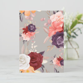 Muster aus farbenfrohen Blumen einschließlich Rose Programm