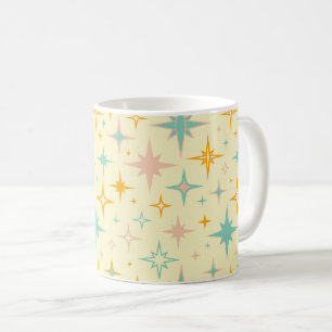 Muster aus farbenfrohen Retro-Sternen Kaffeetasse