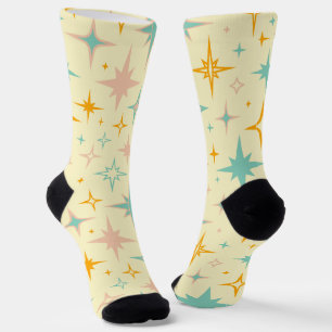 Muster aus farbenfrohen Retro-Sternen Socken