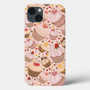 Muster aus feierlichen Kuchen iPhone 13 Hülle