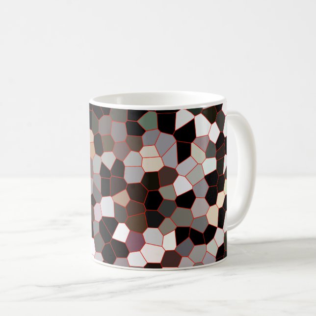 Muster aus festem Glas Kaffeetasse (VorderseiteRechts)